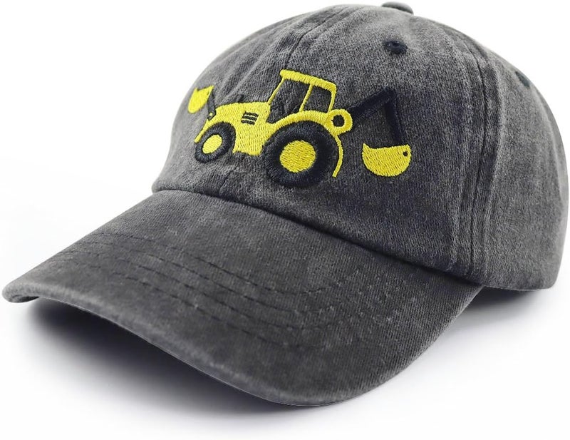 Vxchkerm Construction Site Vehicles Hats, Adjustable Vintage Embroidered Baseball Cap - Image 2
